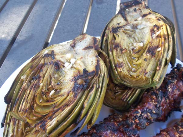 Garlic Grilled Artichokes The Gourmet Housewife