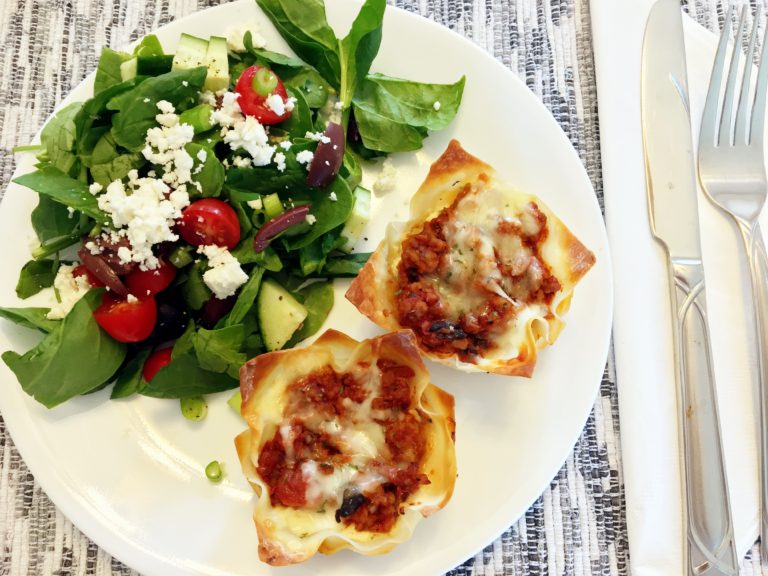 Muffin Tin Mini Lasagnas - The Gourmet Housewife